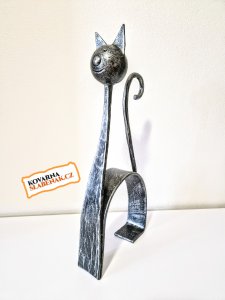 Kovová kočka sedící 40 cm